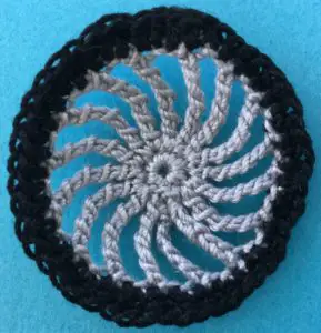 Crochet unicycle 2 ply wheel