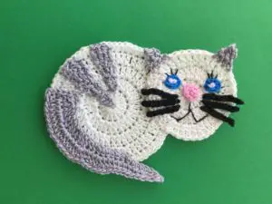 Finished crochet easy cat 2 ply landscape