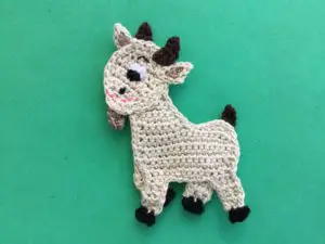 Finished crochet goat 2 ply landscape