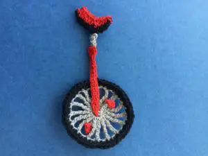 Finished crochet unicycle tutorial 4 ply landscape