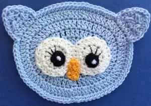 Crochet owl 2 ply head with beak