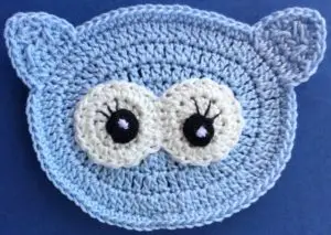 Crochet owl 2 ply head with eyes