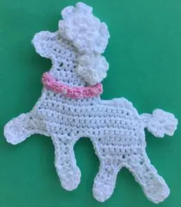 Crochet poodle 2 ply body with collar