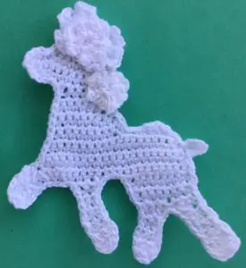 Crochet poodle 2 ply body with ear