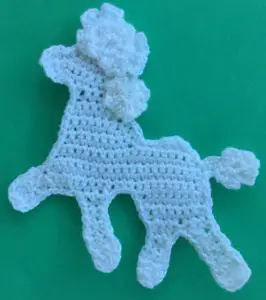 Crochet poodle 2 ply body with tail fur