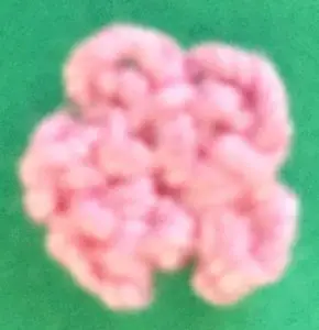 Crochet poodle 2 ply flower