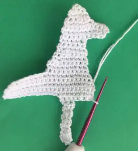 Crochet poodle 2 ply joining for front leg