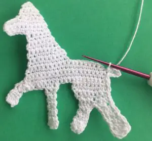 Crochet poodle 2 ply tail stump