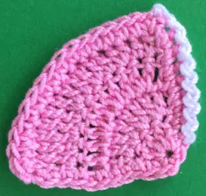 Crochet pram 2 ply hood with trim