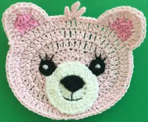 Crochet teddy bear 2 ply head with eyes