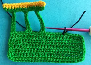 Crochet tractor 2 ply joining for funnel