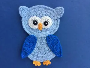 Finished crochet owl 2 ply landscape