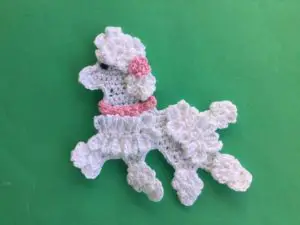Finished crochet poodle tutorial 2 ply landscape
