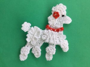 Finished reverse crochet poodle 2 ply landscape