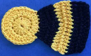 Crochet bee 2 ply head and third stripe