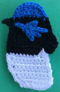 Crochet blue wren 2 ply body with eye marking