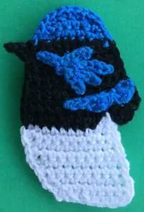 Crochet blue wren 2 ply body with neck marking