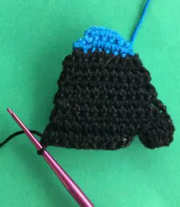 Crochet blue wren 2 ply head