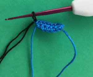 Crochet blue wren 2 ply joining for black head