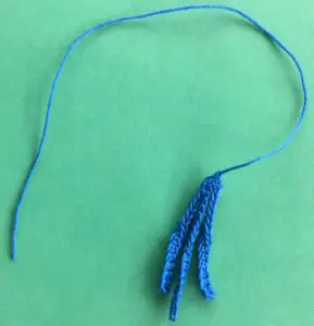 Crochet blue wren 2 ply tail section