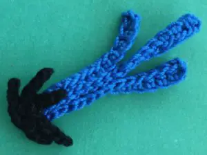 Crochet blue wren 2 ply tail with fluff