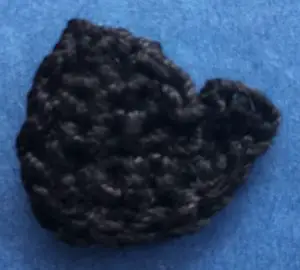 Crochet paint palette 2 ply black paint blob neatened