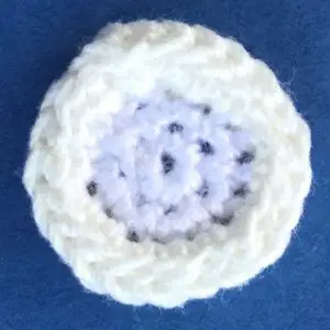 Crochet paint palette 2 ply circle with rim