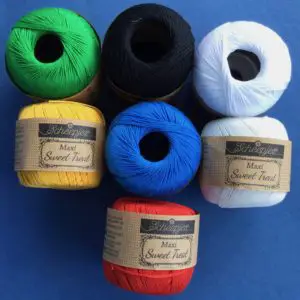 Crochet paint palette 2 ply cotton