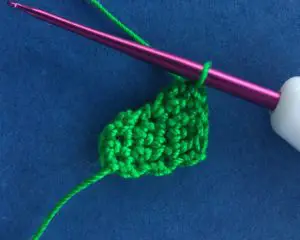 Crochet paint palette 2 ply green paint blob