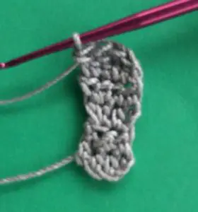 Crochet easy hippo 2 ply back leg