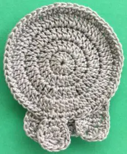 Crochet easy hippo 2 ply body with far back leg