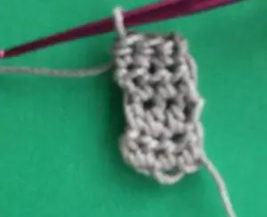 Crochet easy hippo 2 ply far back leg