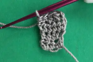 Crochet easy hippo 2 ply far front leg