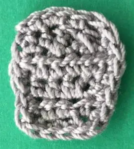 Crochet easy hippo 2 ply far front leg neatened