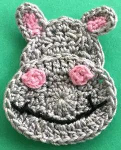 Crochet easy hippo 2 ply head with muzzle