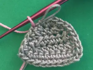 Crochet easy hippo 2 ply joining for first inner ear