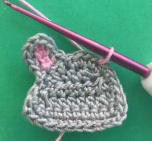 Crochet easy hippo 2 ply joining for second inner ear