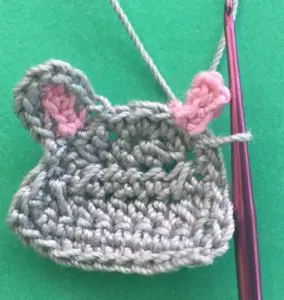 Crochet easy hippo 2 ply joining for second outer ear
