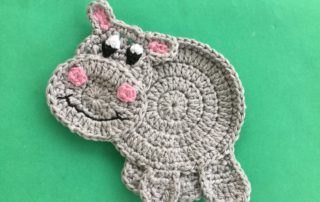 Finished crochet easy hippo 2 ply landscape