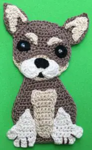Crochet chihuahua 2 ply body with head