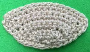 Crochet chihuahua 2 ply head bottom neatened