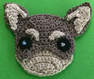 Crochet chihuahua 2 ply head with inner ears