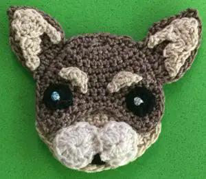 Crochet chihuahua 2 ply head with mouth