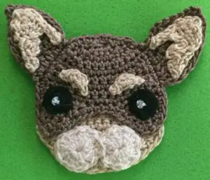 Crochet chihuahua 2 ply head with muzzle