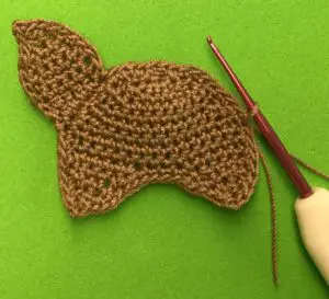 Crochet chihuahua 2 ply joining for second ear