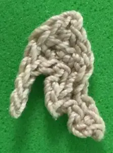 Crochet chihuahua 2 ply second inner ear