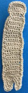 Crochet meerkat 2 ply body neatened
