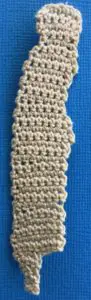 Crochet meerkat 2 ply body with first leg