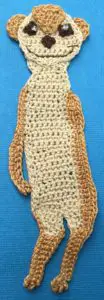 Crochet meerkat 2 ply body with head