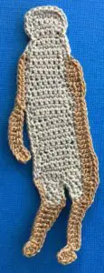 Crochet meerkat 2 ply body with lower legs
